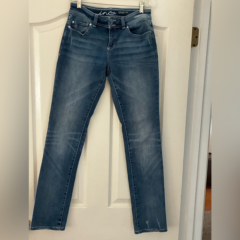 INC International Concepts Women’s Regular Fit Jeans - Medium Blue Wash